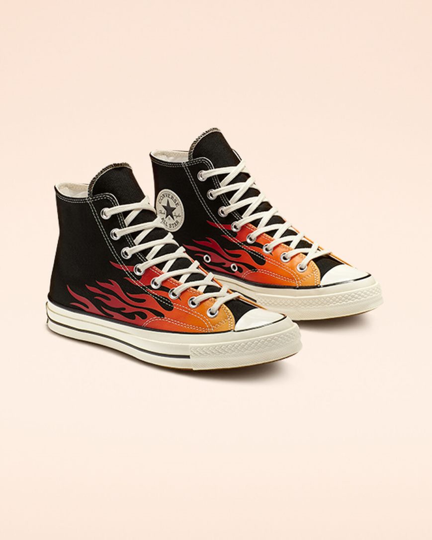 Tenisky Vysoke Converse Chuck 70 Archive Print Damske Čierne Červené | SK WYFXL1